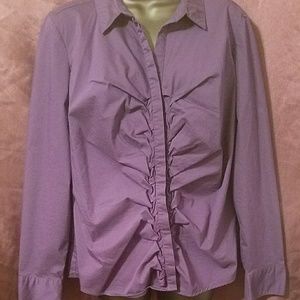 Worthington Stretch Button Up Top Large